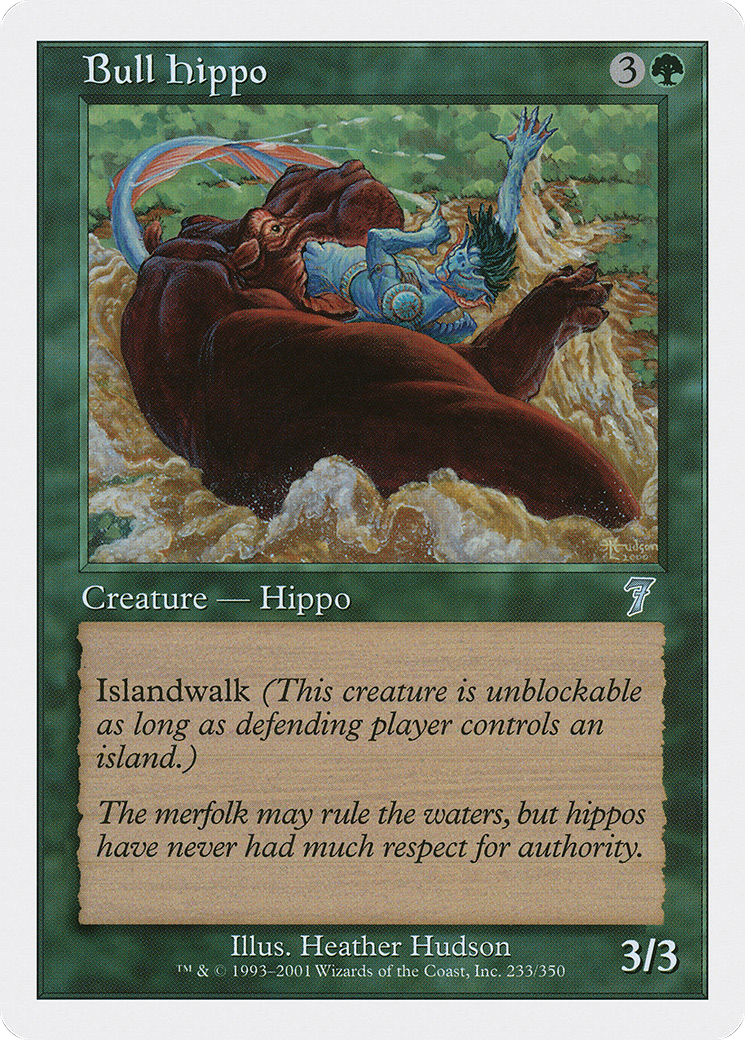 Bull Hippo (7ED-233) [7th Edition] Foil MTG Single Wizards of the Coast