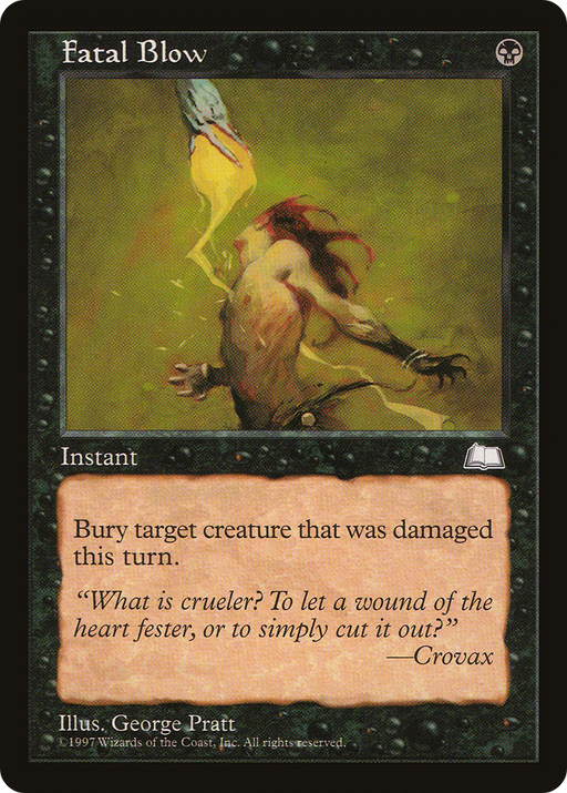 Fatal Blow (WTH-) [Weatherlight] MTG Single Wizards of the Coast