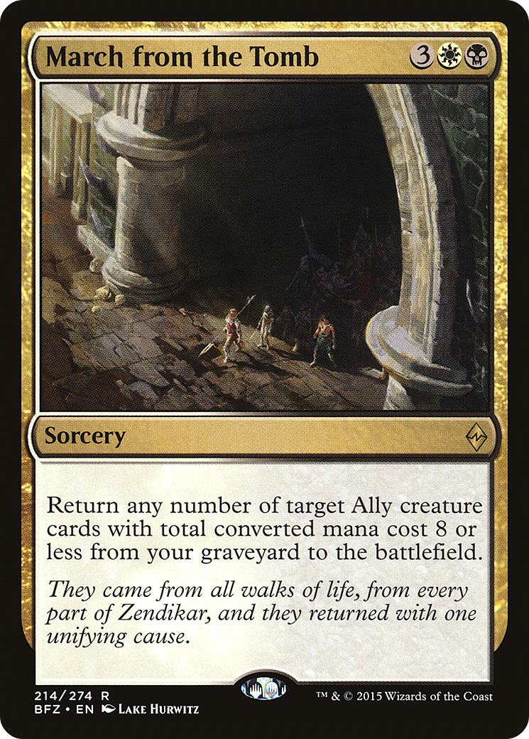 March from the Tomb (BFZ-214) [Battle for Zendikar] Foil MTG Single Wizards of the Coast