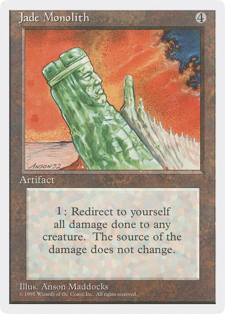 Jade Monolith (4ED-) [Fourth Edition] MTG Single Wizards of the Coast