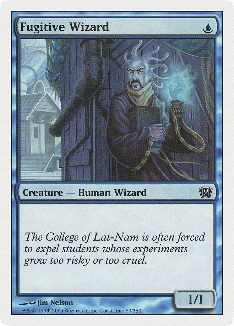 Fugitive Wizard (9ED-080) [9th Edition] Foil MTG Single Wizards of the Coast
