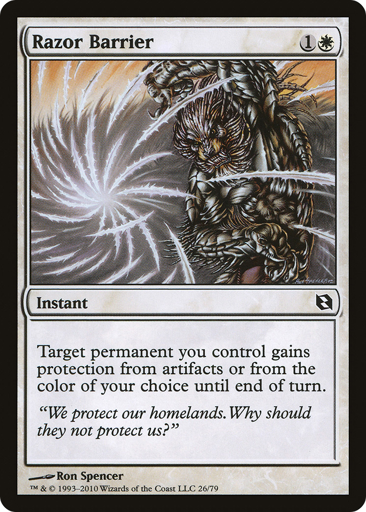 Razor Barrier (DDF-026) [Misc] Duel Decks: Elspeth vs. Tezzeret MTG Single Wizards of the Coast