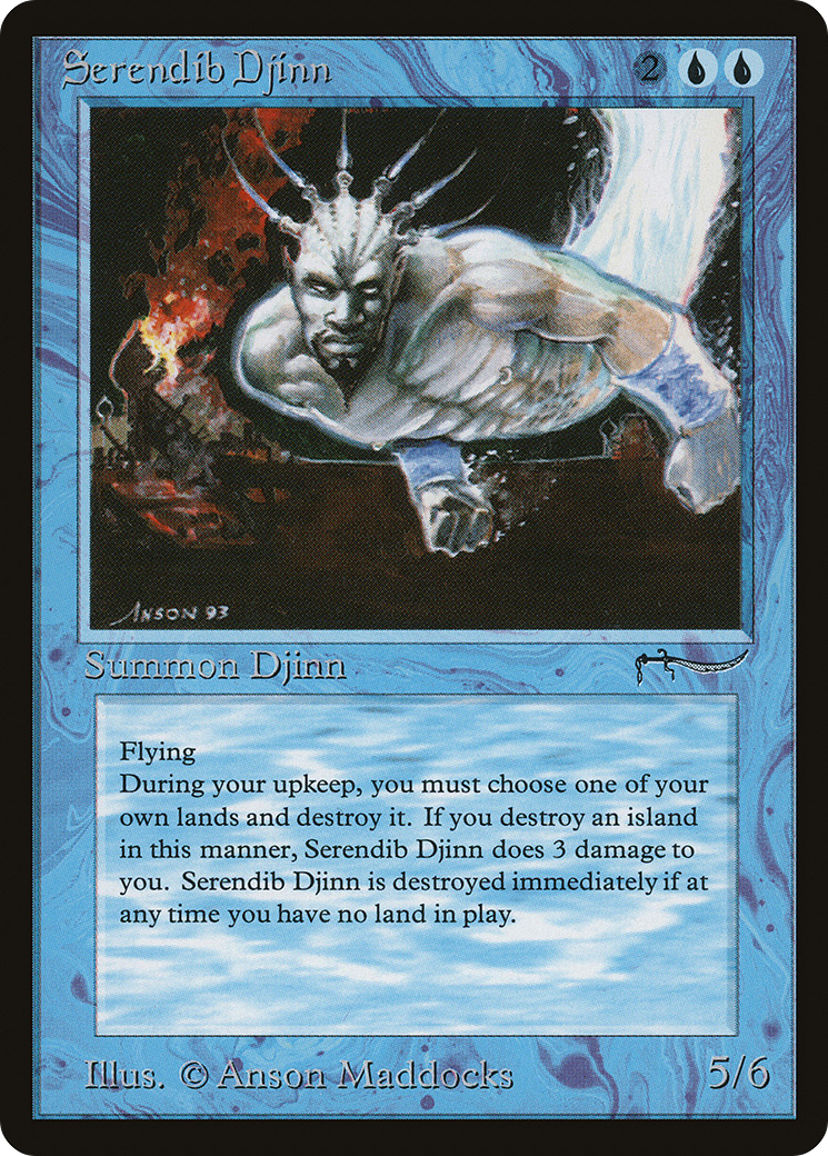 Serendib Djinn [Arabian Nights] MTG Single Magic: The Gathering
