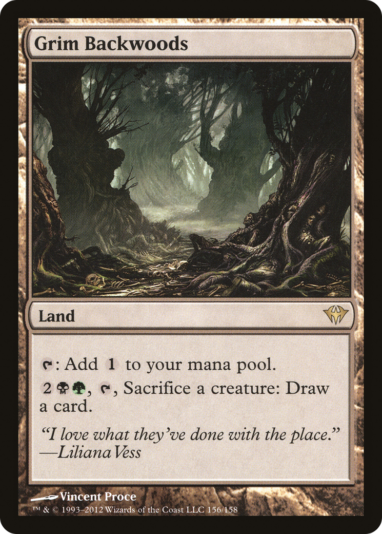 Grim Backwoods (DKA-156) [Dark Ascension] MTG Single Wizards of the Coast
