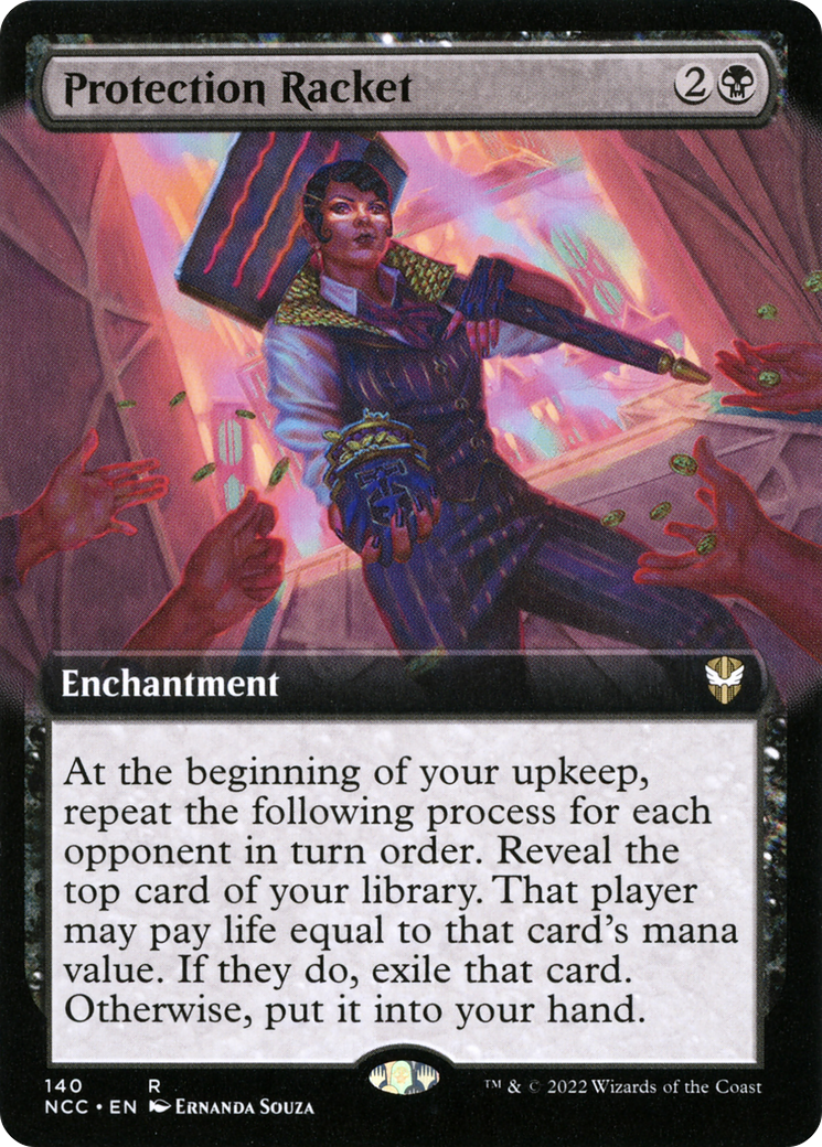 Protection Racket (NCC-140) [New Capenna Commander] (Extended Art) MTG Single Wizards of the Coast