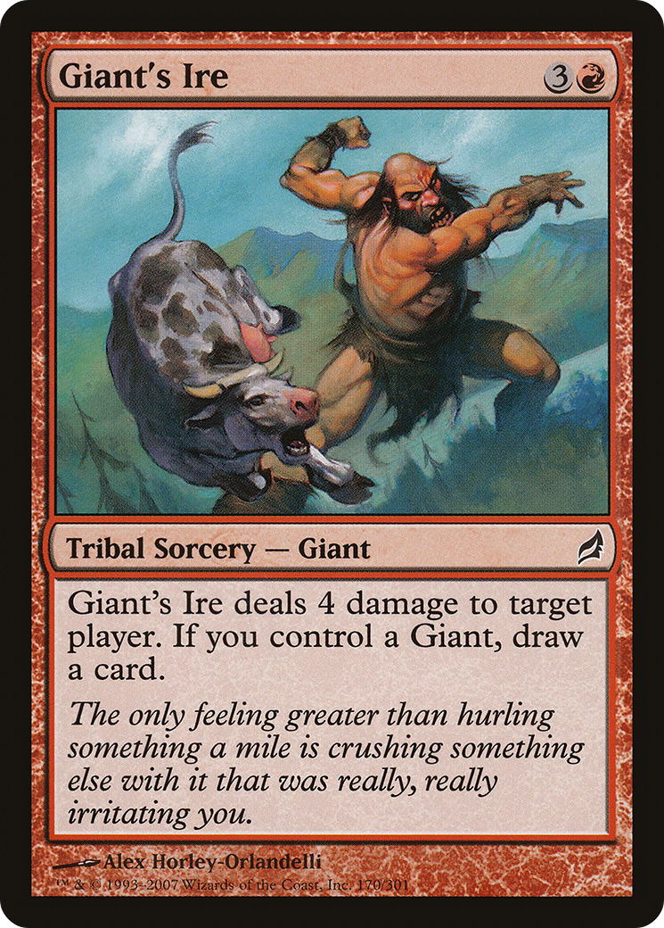 Giant's Ire [Lorwyn] MTG Single Magic: The Gathering