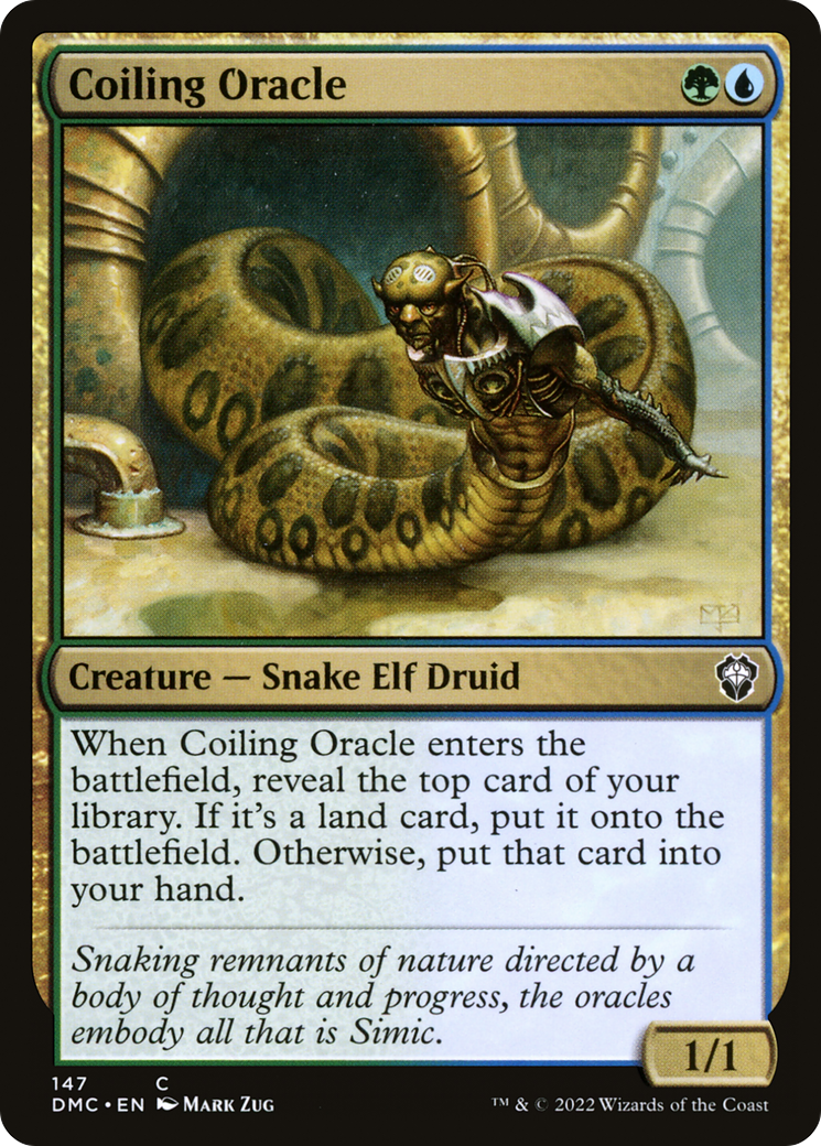 Coiling Oracle (DMC-147) [Dominaria United Commander] MTG Single Wizards of the Coast