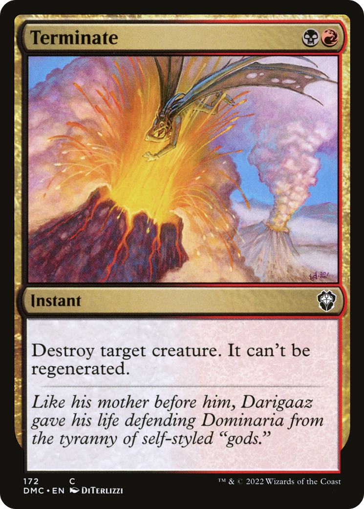 Terminate (DMC-172) [Dominaria United Commander] MTG Single Wizards of the Coast