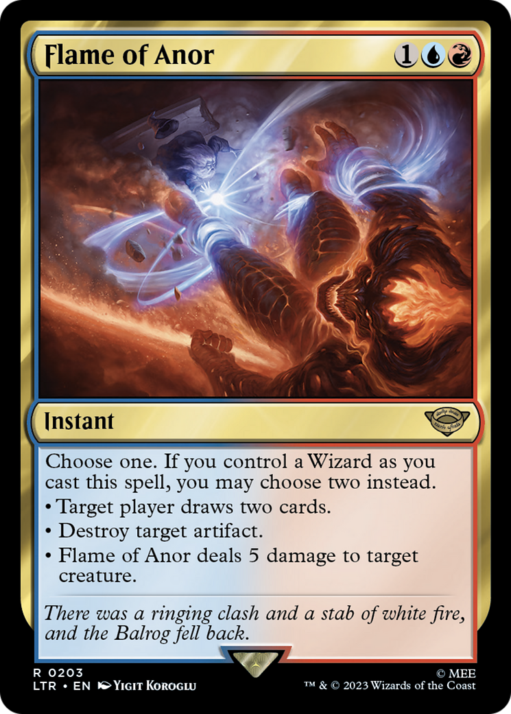 Flame of Anor (LTR-203) [The Lord of the Rings: Tales of Middle-earth] Foil MTG Single Wizards of the Coast