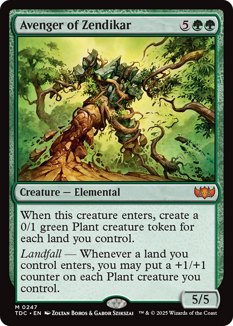 Avenger of Zendikar (TDC-247) [Commander: Tarkir: Dragonstorm] MTG Single Wizards of the Coast