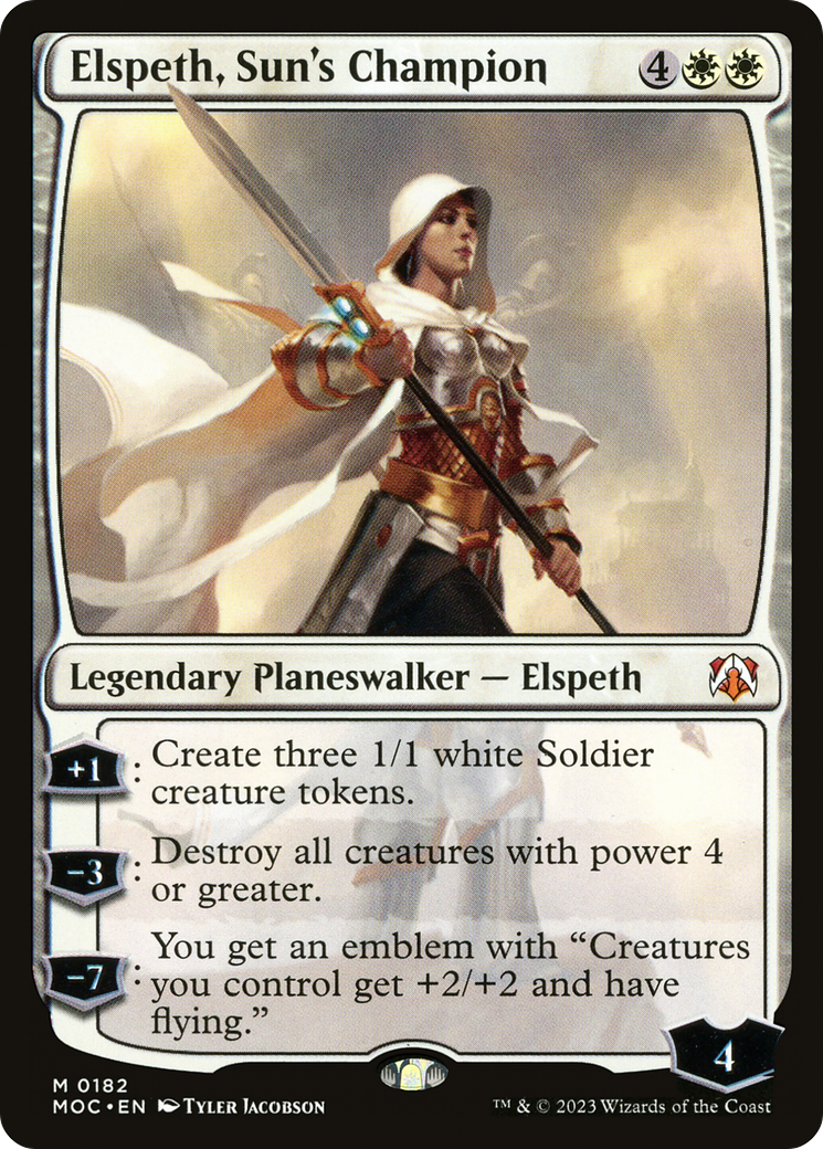 Elspeth, Sun's Champion (MOC-182) [March of the Machine Commander] MTG Single Wizards of the Coast