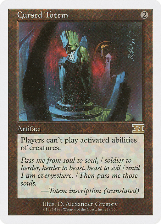 Cursed Totem (6ED-278) [Classic Sixth Edition] MTG Single Wizards of the Coast
