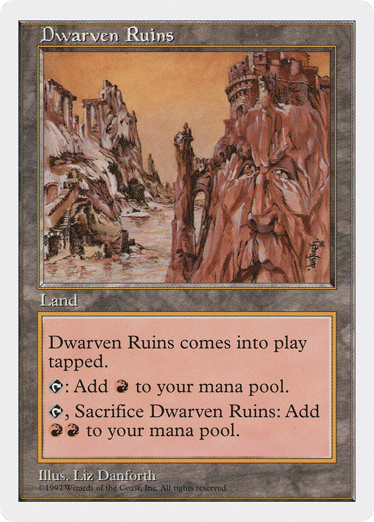 Dwarven Ruins (5ED-415) [Fifth Edition] MTG Single Magic: The Gathering