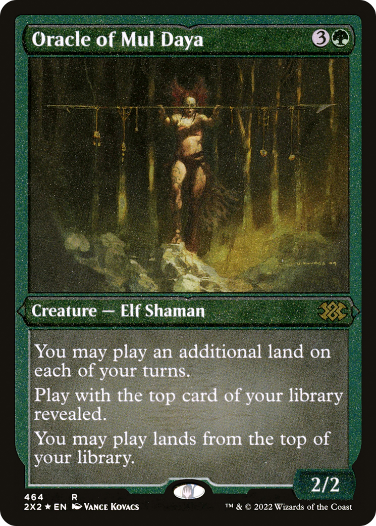 Oracle of Mul Daya (Foil Etched) (2X2-464) [Double Masters 2022] Foil MTG Single Wizards of the Coast