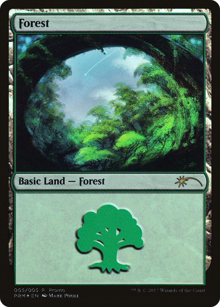 Forest (2017 Gift Pack - Poole) (GBP-005) [Misc] 2017 Gift Pack Foil MTG Single Wizards of the Coast