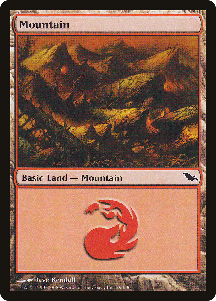 Mountain (294) (SHM-294) [Shadowmoor] Foil MTG Single Wizards of the Coast