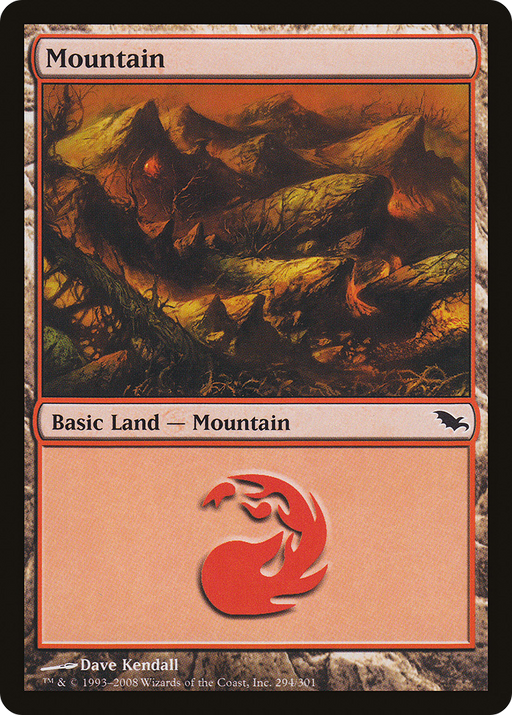 Mountain (294) (SHM-294) [Shadowmoor] Foil MTG Single Wizards of the Coast