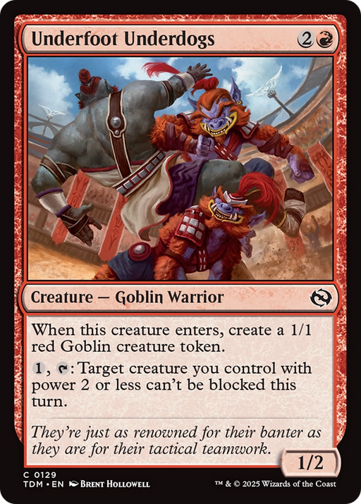Underfoot Underdogs (TDM-129) [Tarkir: Dragonstorm] MTG Single Wizards of the Coast