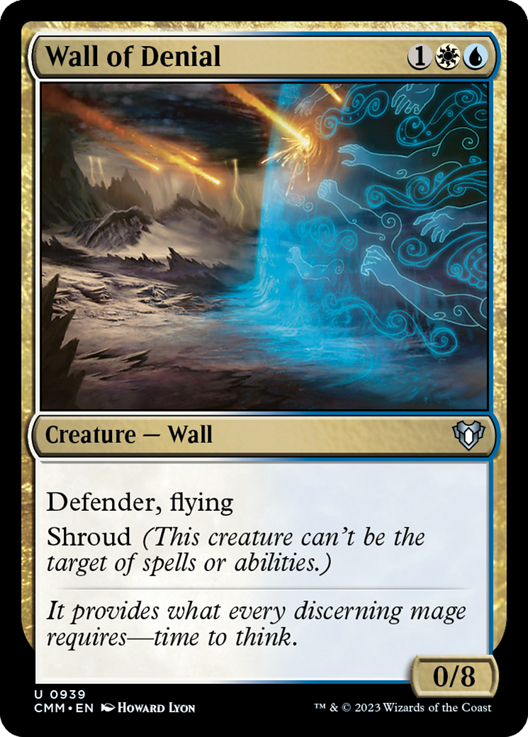 Wall of Denial (CMM-939) [Commander Masters] MTG Single Wizards of the Coast