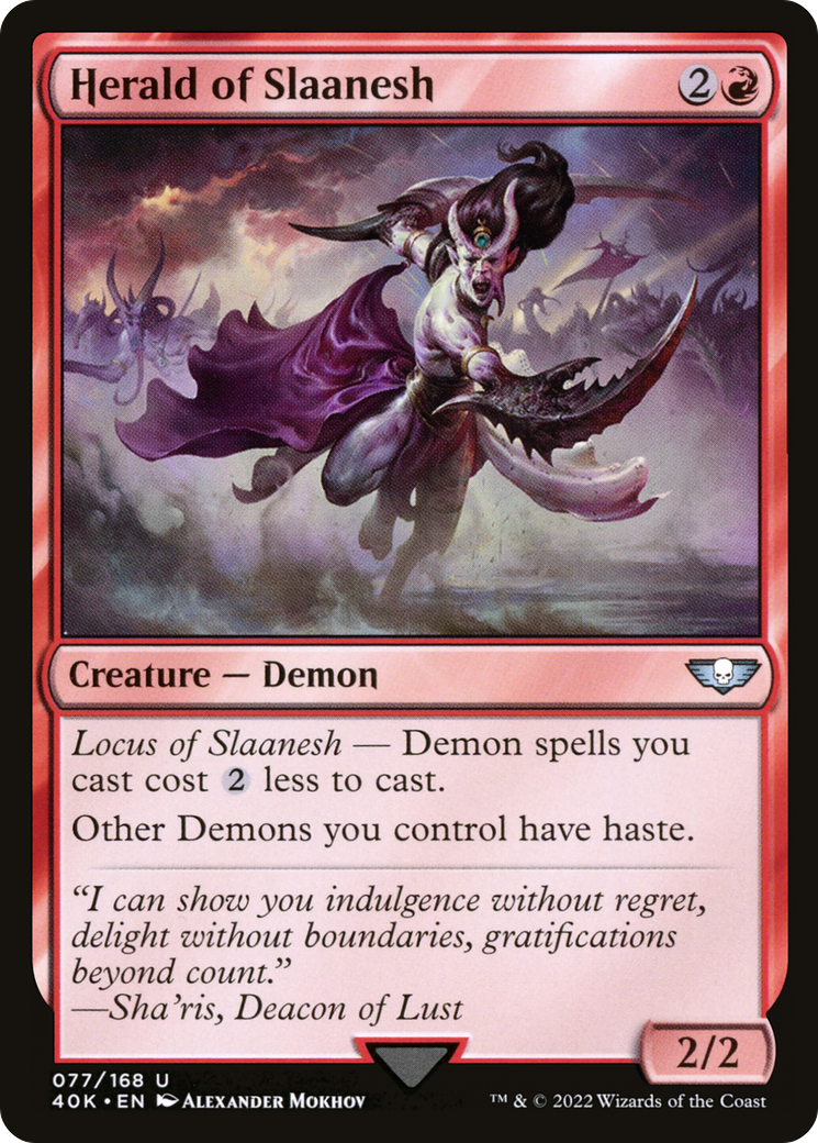 Herald of Slaanesh (40K-077) [Warhammer 40,000 Commander] MTG Single Wizards of the Coast