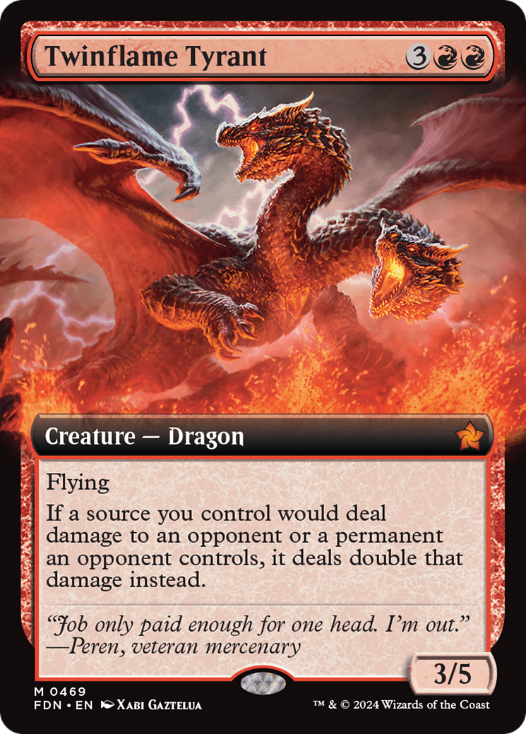 Twinflame Tyrant (FDN-469) [Foundations] (Extended Art) Foil MTG Single Wizards of the Coast