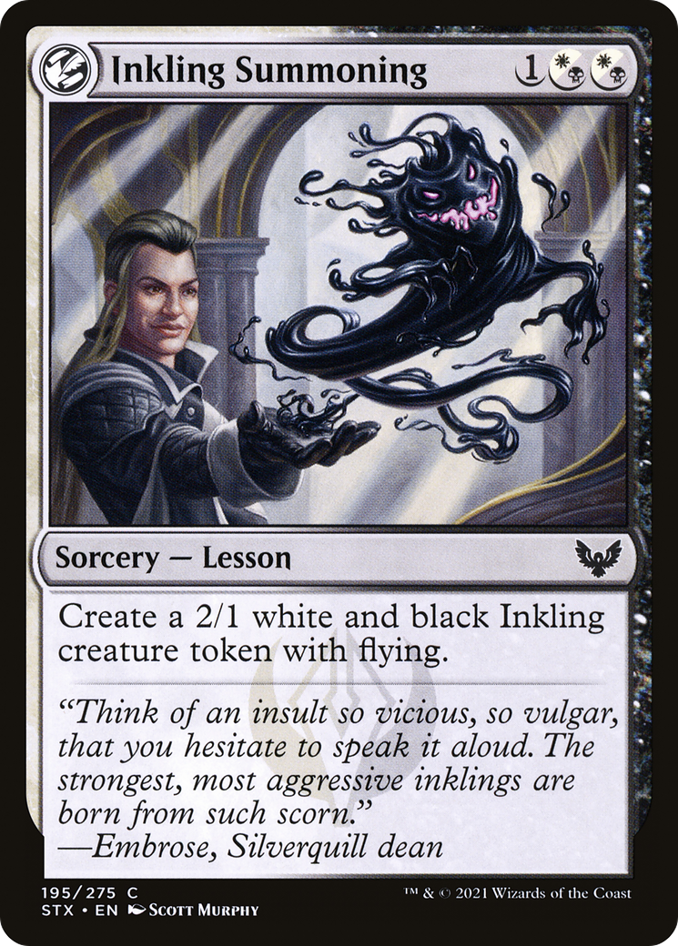 Inkling Summoning (STX-195) [Strixhaven: School of Mages] Foil MTG Single Wizards of the Coast