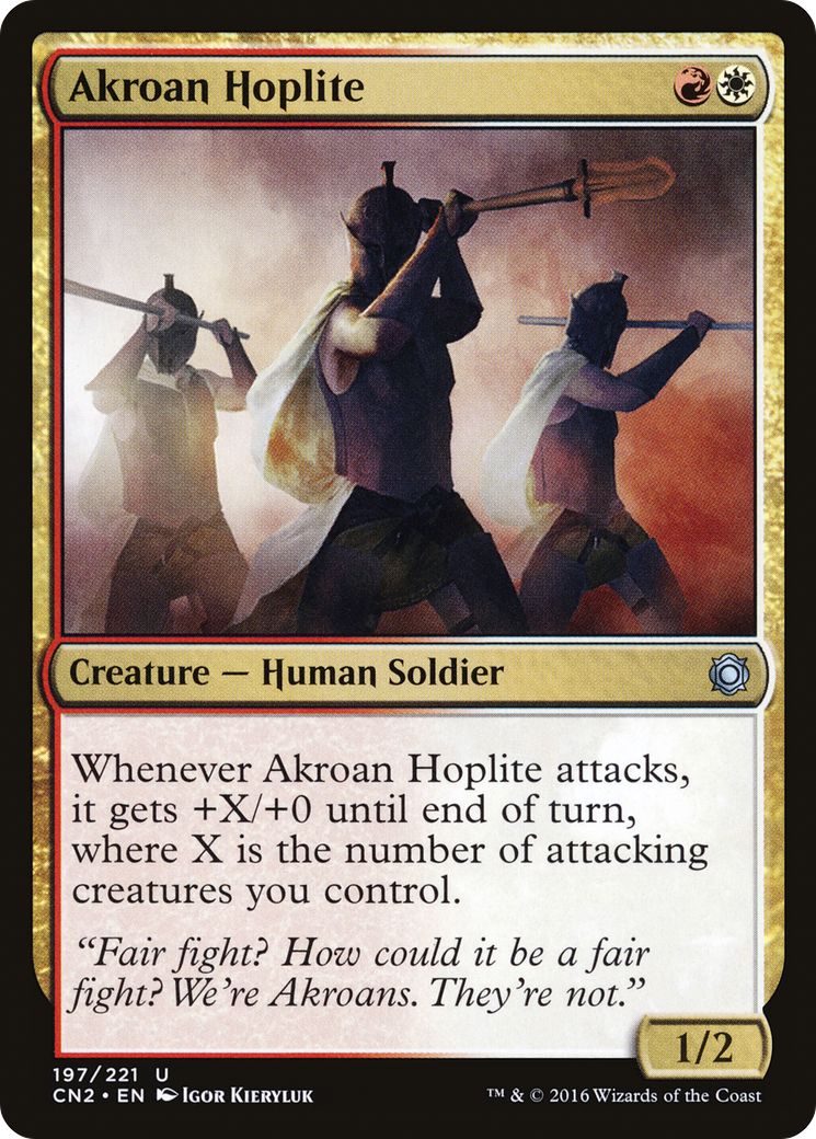 Akroan Hoplite (CN2-197) [Conspiracy: Take the Crown] MTG Single Wizards of the Coast