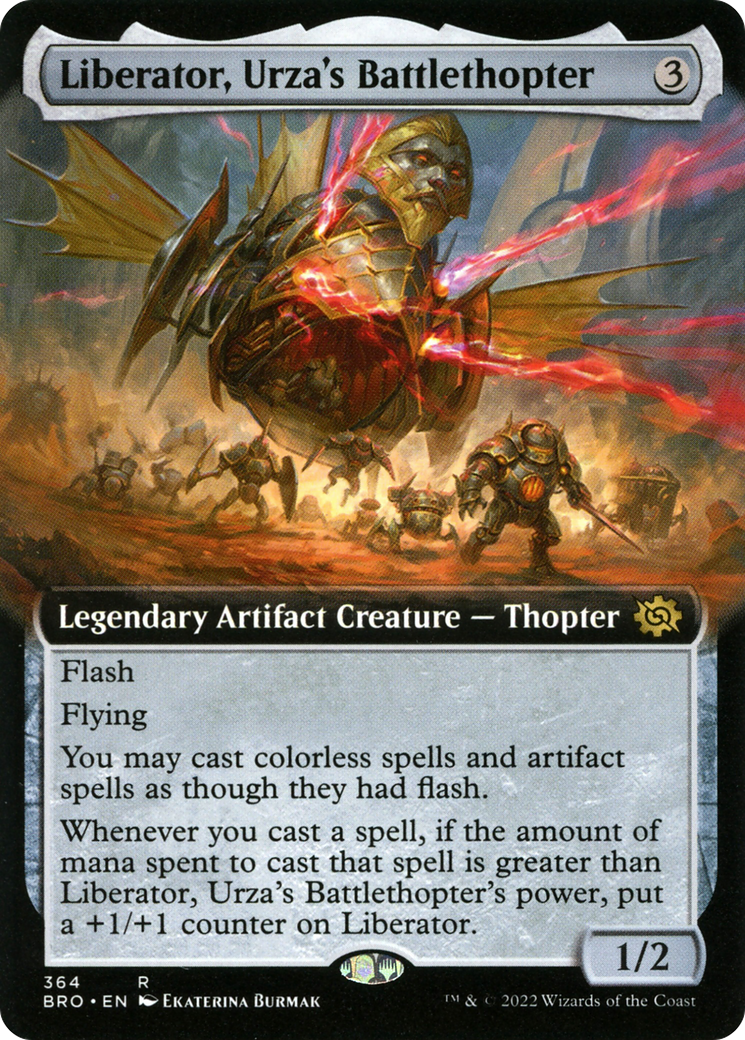 Liberator, Urza's Battlethopter (BRO-364) [The Brothers' War] (Extended Art) Foil MTG Single Wizards of the Coast