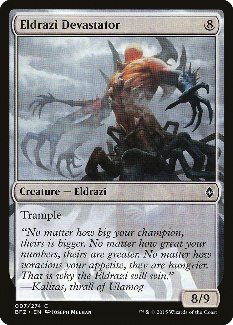 Eldrazi Devastator (BFZ-007) [Battle for Zendikar] Foil MTG Single Wizards of the Coast