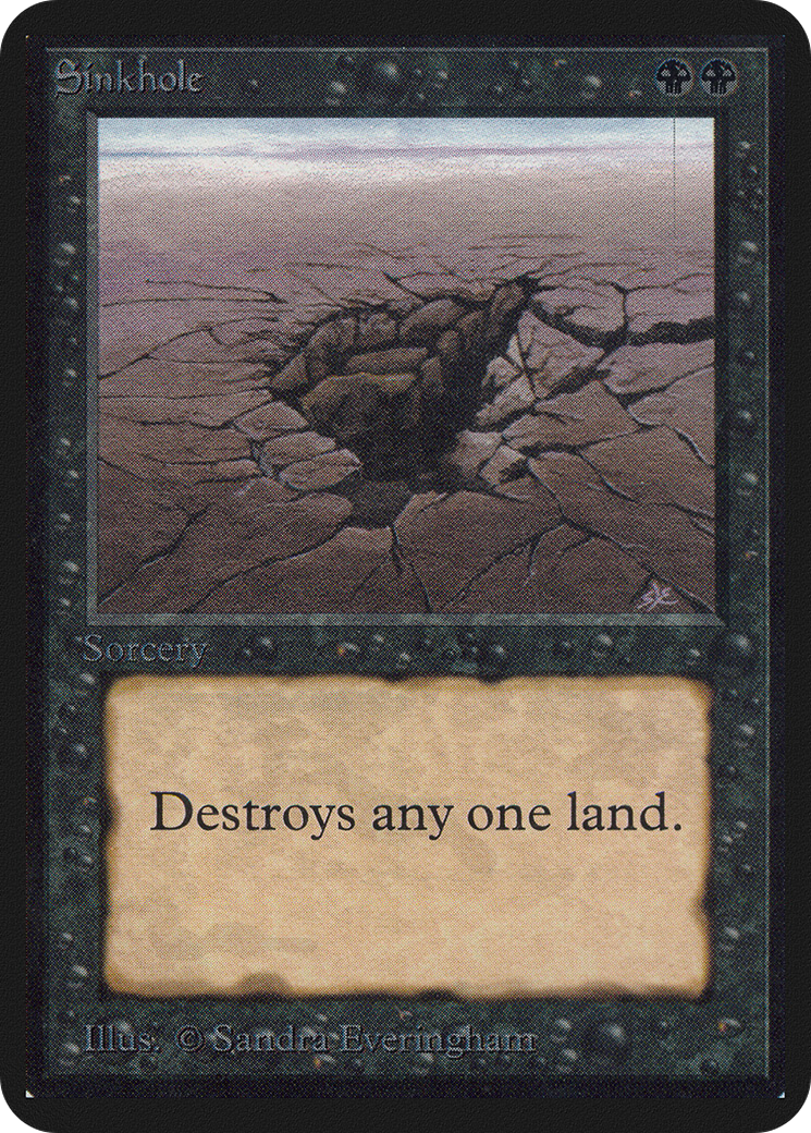 Sinkhole (LEA-129) [Oldschool] Limited Edition Alpha MTG Single Wizards of the Coast