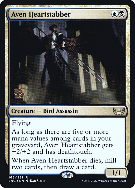 Aven Heartstabber (PRE-166S) [Streets of New Capenna Promos] Foil MTG Single Wizards of the Coast