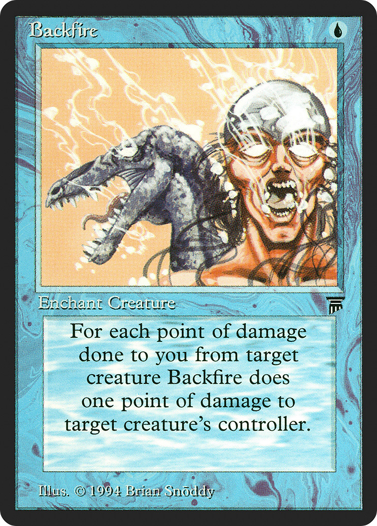 Backfire (LEG-047) [Oldschool] Legends MTG Single Wizards of the Coast
