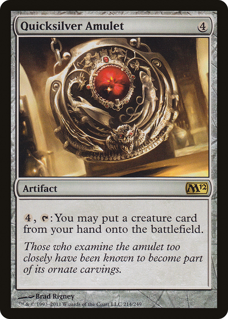 Quicksilver Amulet (M12-214) [Magic 2012] Foil MTG Single Wizards of the Coast