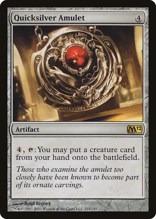 Quicksilver Amulet (M12-214) [Magic 2012] Foil MTG Single Wizards of the Coast