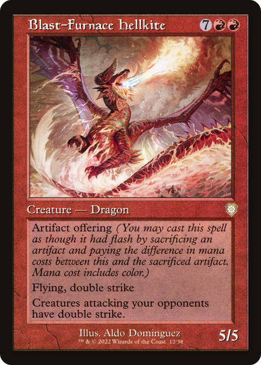Blast-Furnace Hellkite (BRC-012) [The Brothers' War Commander] MTG Single Wizards of the Coast