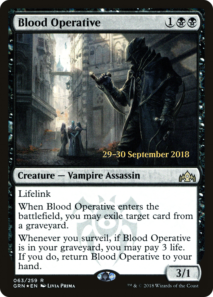 Blood Operative (PRE-063) [Guilds of Ravnica Promos] Foil MTG Single Wizards of the Coast