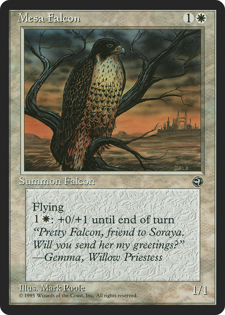 Mesa Falcon (Gulsen Flavor Text) [Homelands] MTG Single Magic: The Gathering