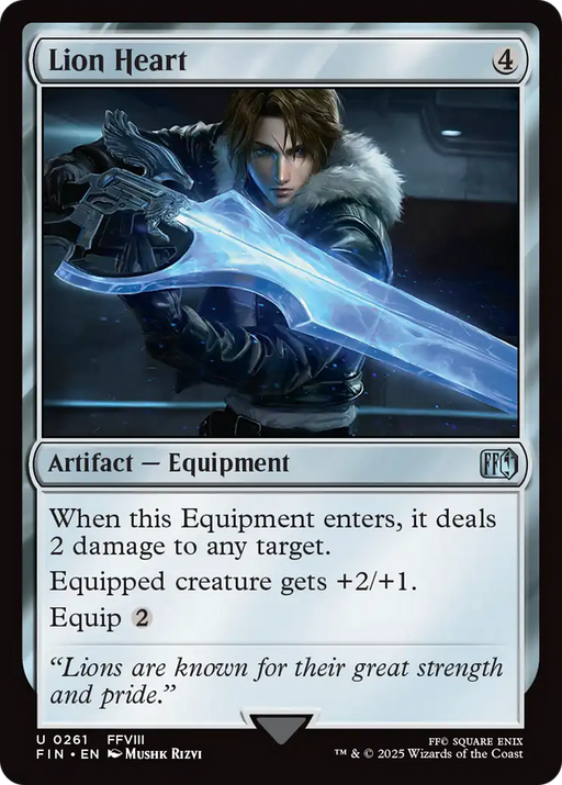 Lion Heart (FIN-261) [FINAL FANTASY] Foil MTG Single Wizards of the Coast