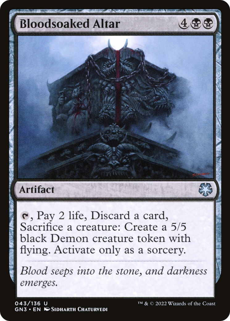 Bloodsoaked Altar (GN3-043) [Misc] Game Night: Free-for-All MTG Single Wizards of the Coast