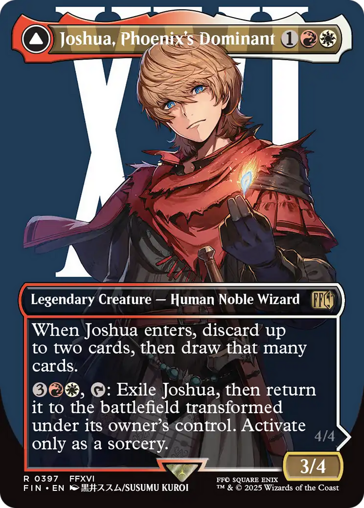 Joshua, Phoenix's Dominant // Phoenix, Warden of Fire (FIN-397) [FINAL FANTASY] (Borderless) MTG Single Wizards of the Coast