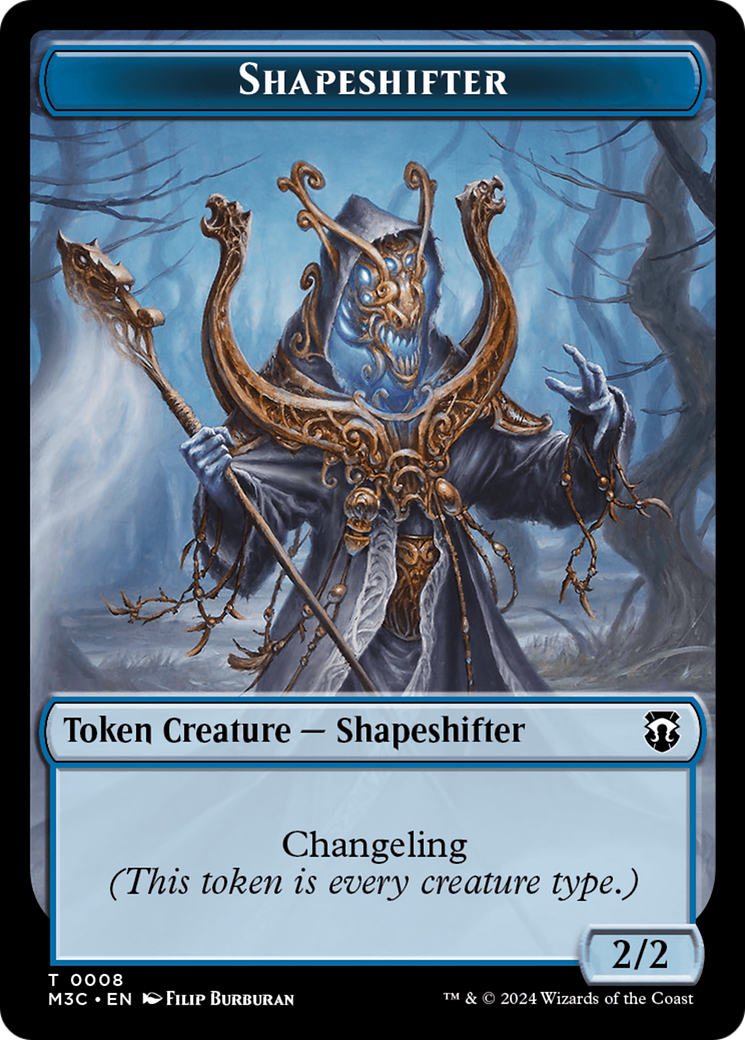 Dragon // Shapeshifter (0008) Double-Sided Token [Tokens] Modern Horizons 3 Commander Tokens MTG Single Magic: The Gathering
