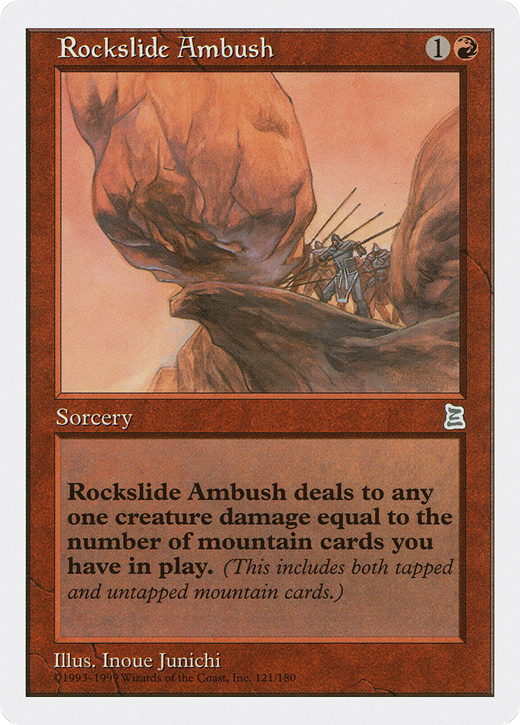 Rockslide Ambush (PTK-121) [Oldschool] Portal Three Kingdoms MTG Single Wizards of the Coast