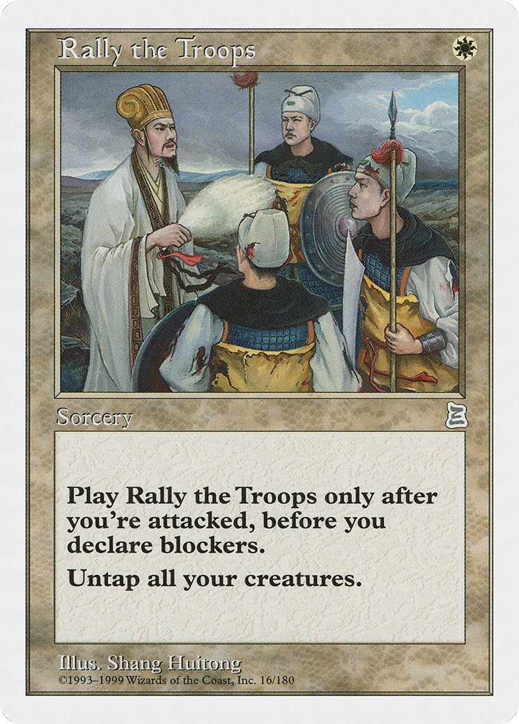 Rally the Troops (PTK-016) [Oldschool] Portal Three Kingdoms MTG Single Wizards of the Coast