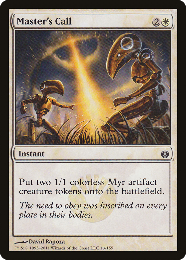 Master's Call [Mirrodin Besieged] MTG Single Magic: The Gathering   