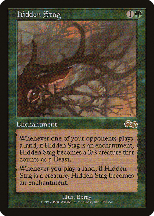 Hidden Stag (USG-265) [Urza's Saga] MTG Single Wizards of the Coast