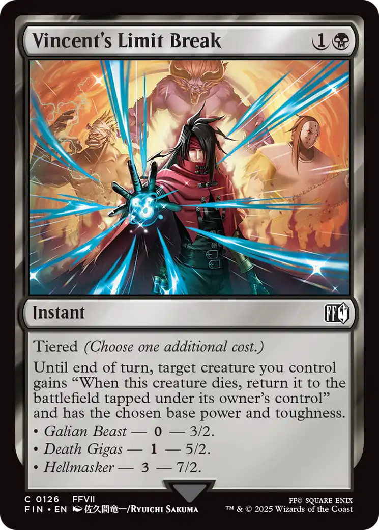Vincent's Limit Break (FIN-126) [FINAL FANTASY] Foil MTG Single Wizards of the Coast