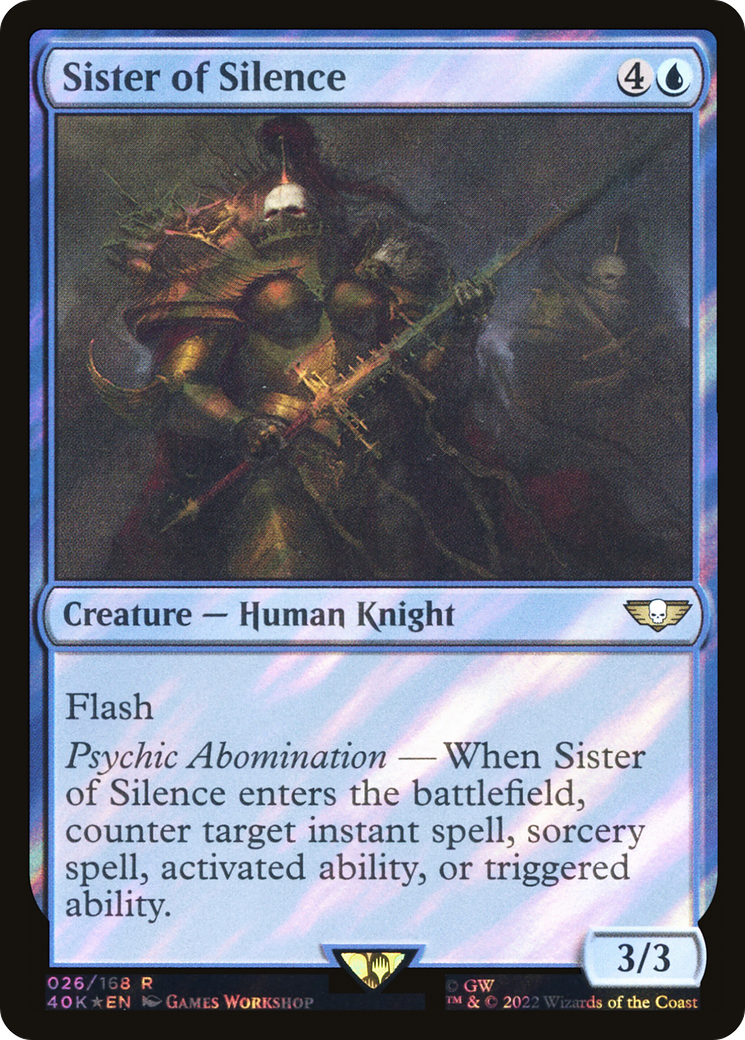 Sister of Silence (40K-26★) [Warhammer 40,000 Commander] Foil MTG Single Wizards of the Coast