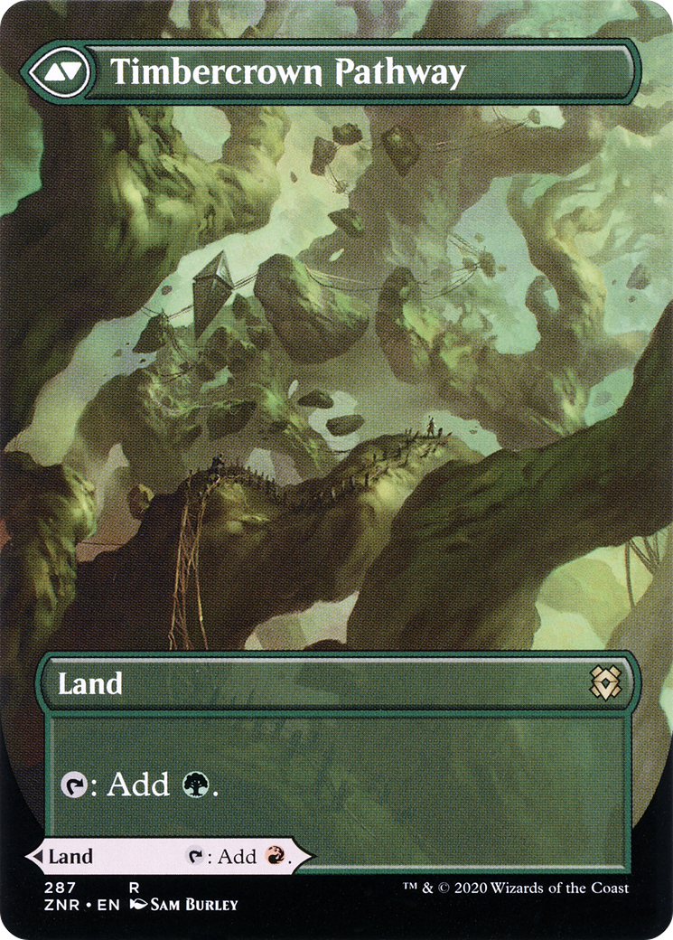 Cragcrown Pathway (ZNR-287) [Zendikar Rising] (Showcase) (Borderless) MTG Single Wizards of the Coast