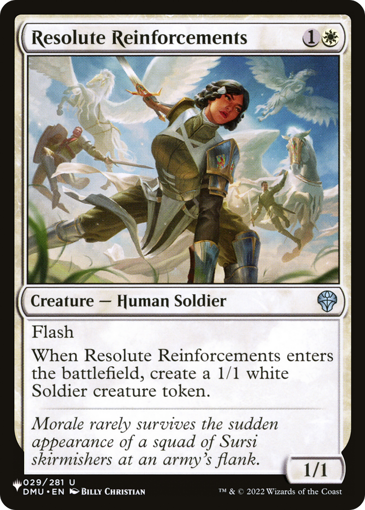 Resolute Reinforcements (LIST-DMU-29) [Mystery Booster] The List MTG Single Wizards of the Coast