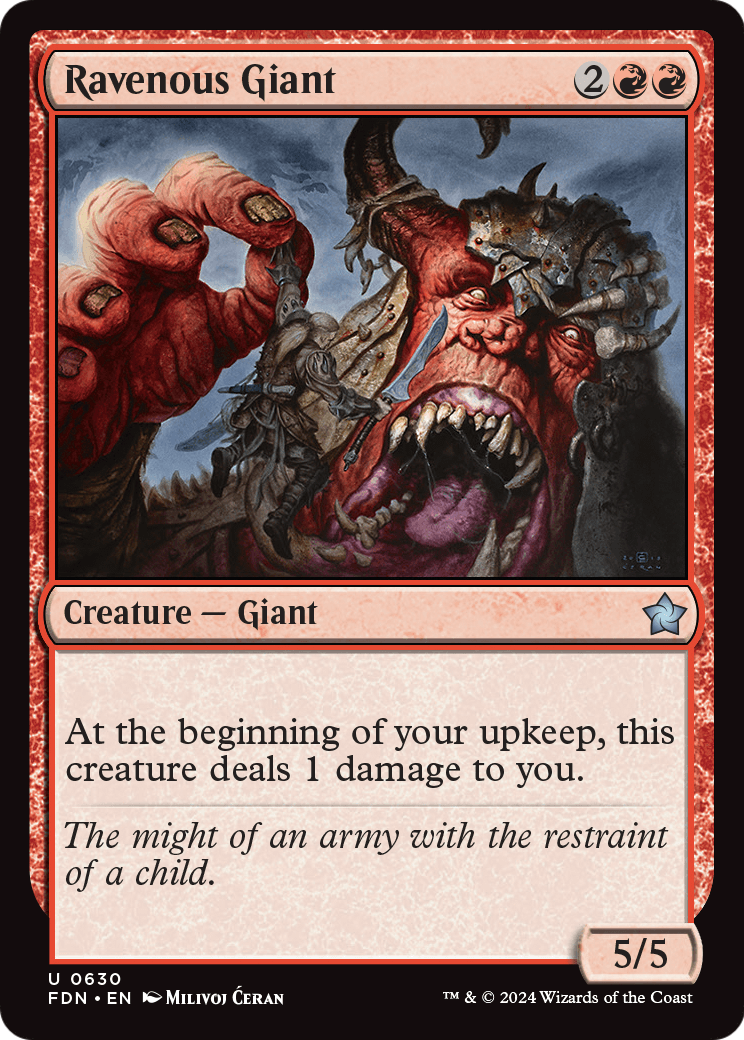 Ravenous Giant (FDN-630) [Foundations] MTG Single Wizards of the Coast